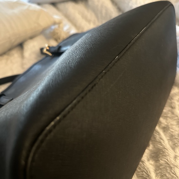 Michael Kors Black Saffiano Leather Tote with MK Charm - Picture 4 of 4